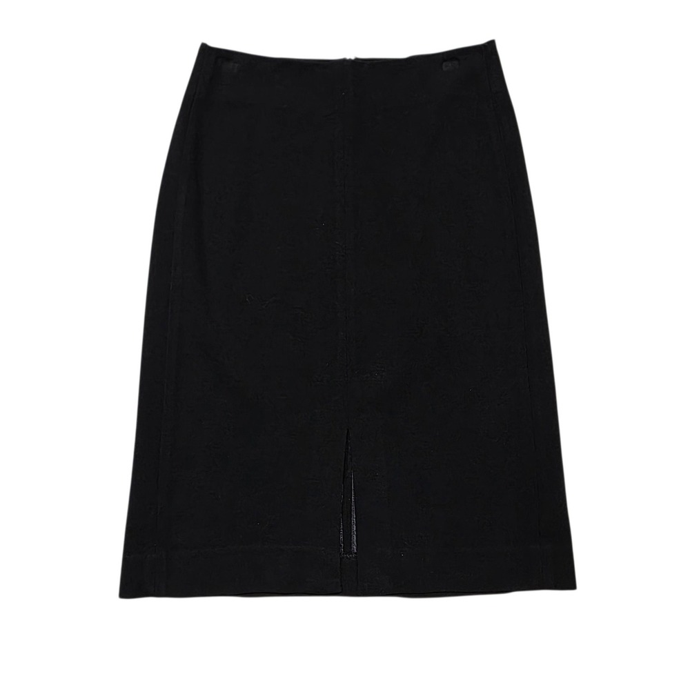 MM.LaFleur Noho Skirt Women 4 Black Viscose Textured Front Vent Pencil - Picture 9 of 9